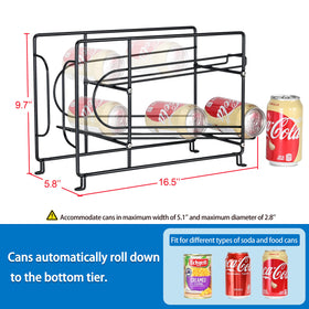 SUFAUY large capacity holds up to 11 cans per rack for easy stocking