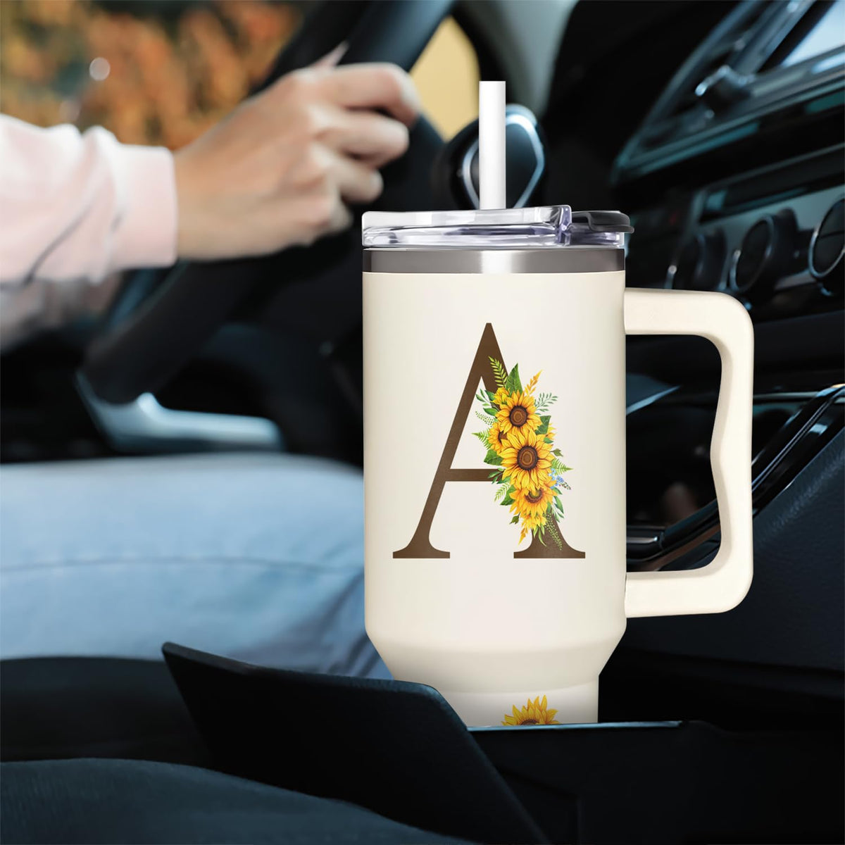SUFAVN car holder friendly tumbler fits most standard cup holders