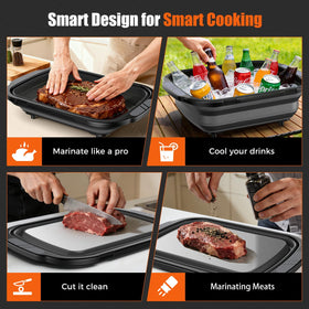 Sufkodu marination setup ideal for flavorful prep.