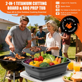 Sufkodu titanium cutting board detail showing durability and knife-friendliness.