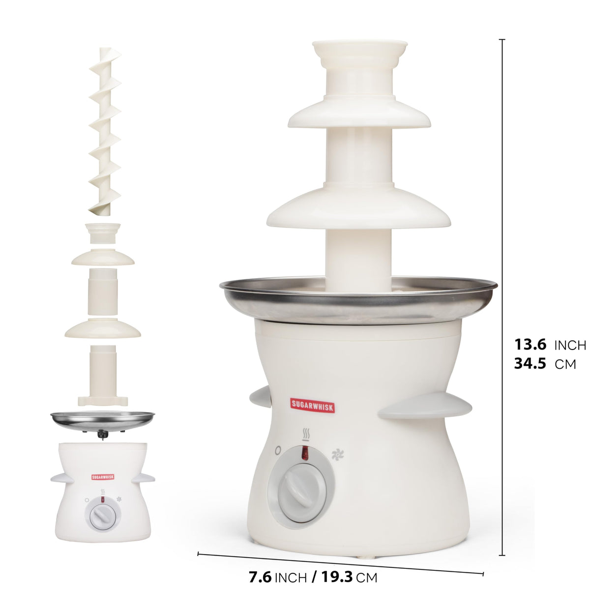 SugarWhisk 22 oz capacity supports generous dipping for guests.
