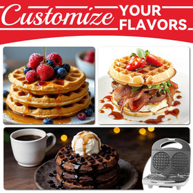 SugarWhisk 4-inch non-stick plates enable easy cleanup.