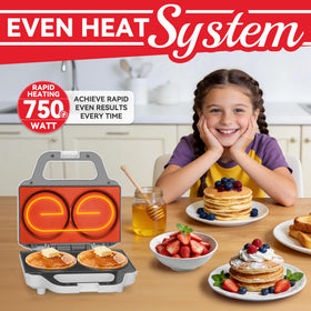 SugarWhisk Arepa Maker dual surface setup ready for versatile breakfasts.