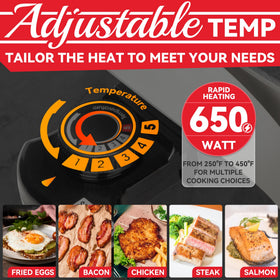 SugarWhisk ceramic nonstick coating surface enables easy release and quick cleanup.