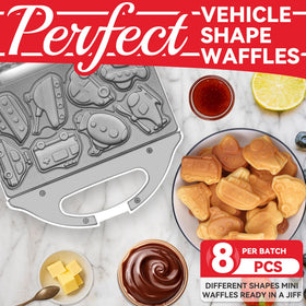 SugarWhisk car waffle maker features a cool-touch handle for safe operation.