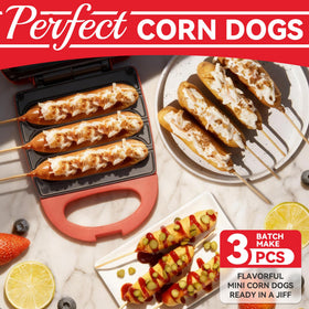 SugarWhisk corn dog maker nonstick coating ensures effortless release.