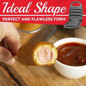 SugarWhisk corn dog maker nonstick coating ensures easy release and cleanup.