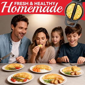 SugarWhisk Flip Omelette Maker makes breakfasts fun with versatile small-portion cooking.
