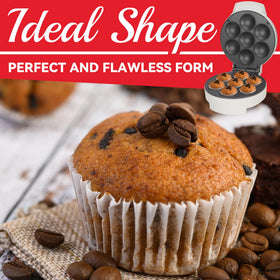 SugarWhisk Mini Cupcake Maker in muffin mode demonstrates versatility for savory bites.