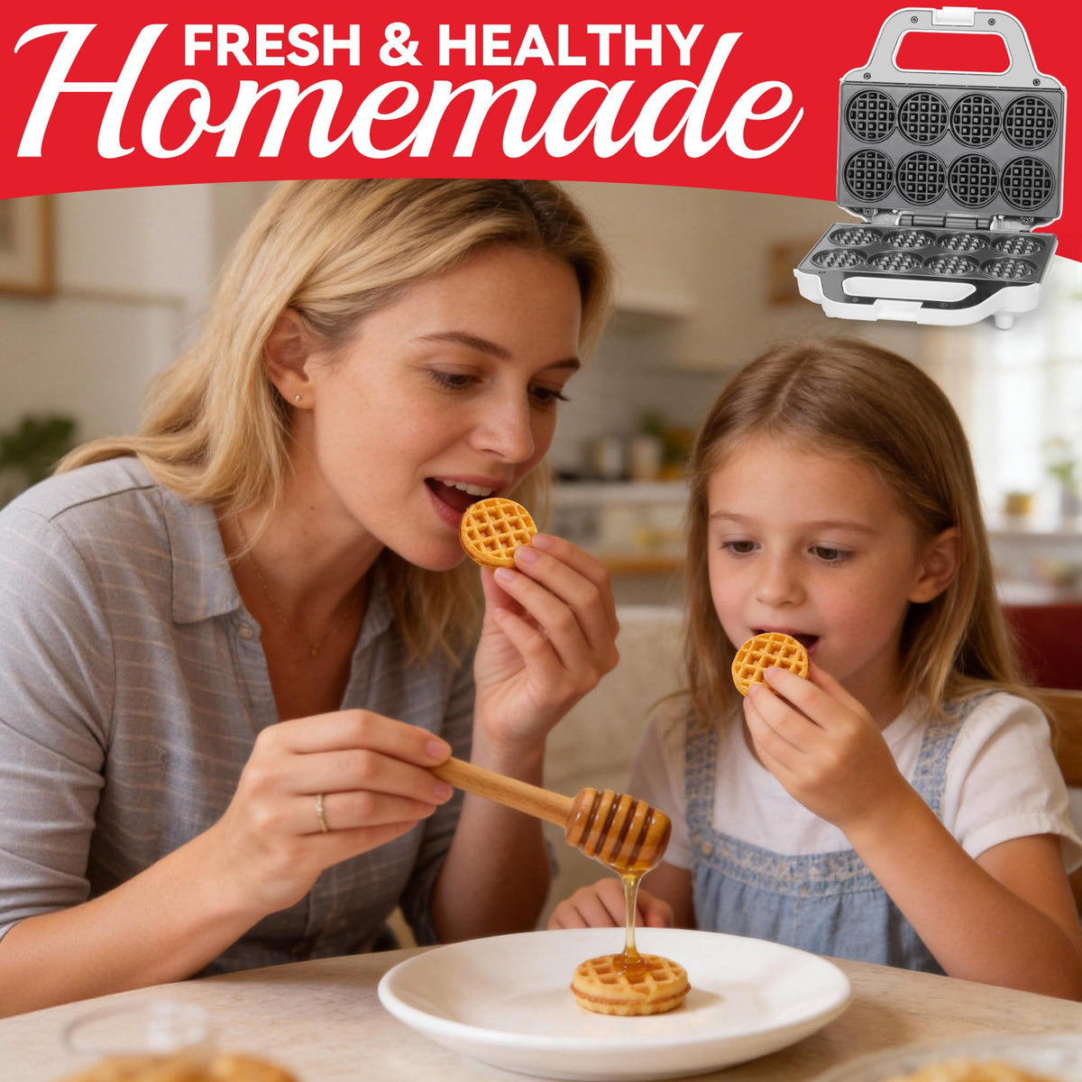 SugarWhisk recipe booklet included to spark kid friendly waffle ideas