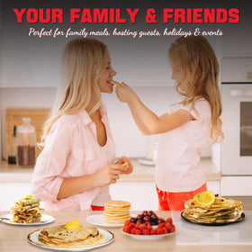 SugarWhisk non-stick surface enables easy flipping and quick cleanup.