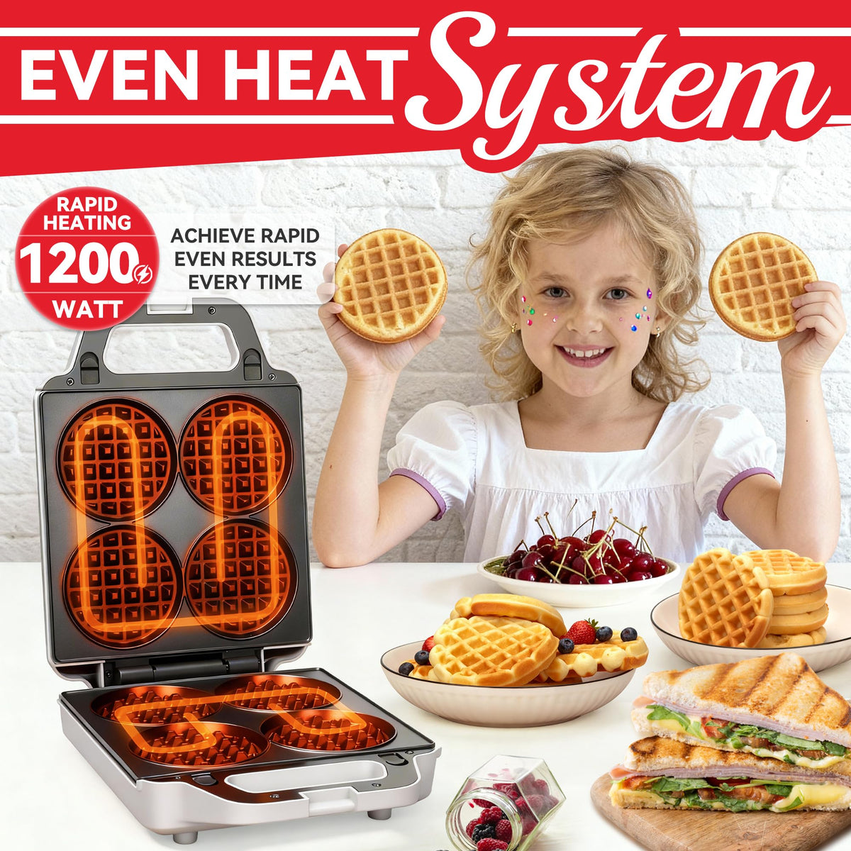 SugarWhisk panini press with removable plates for quick cleanup and versatile cooking.