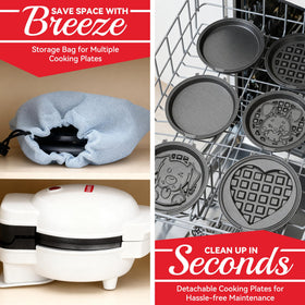 SugarWhisk removable plates simplify washing between batches.