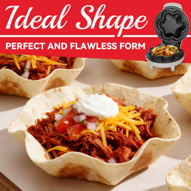 SugarWhisk Taco Shell Mold Bowls stacked showcase space-saving design on a modern countertop.