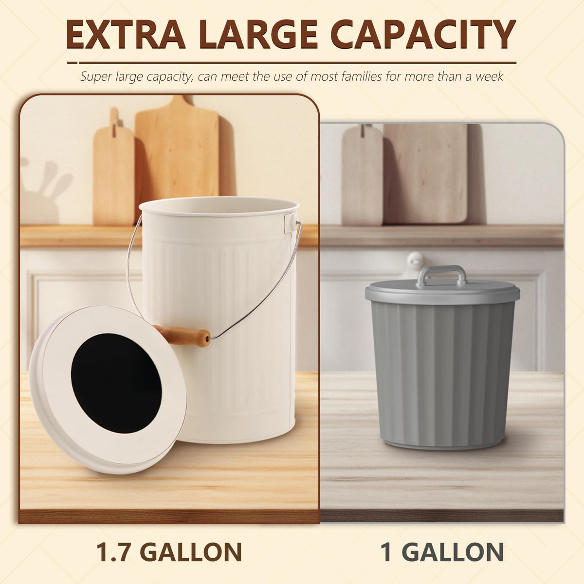 Sugoods 1.7gal bin interior showing charcoal filter compartment