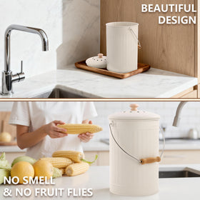 Sugoods bin on kitchen counter for easy scrap disposal