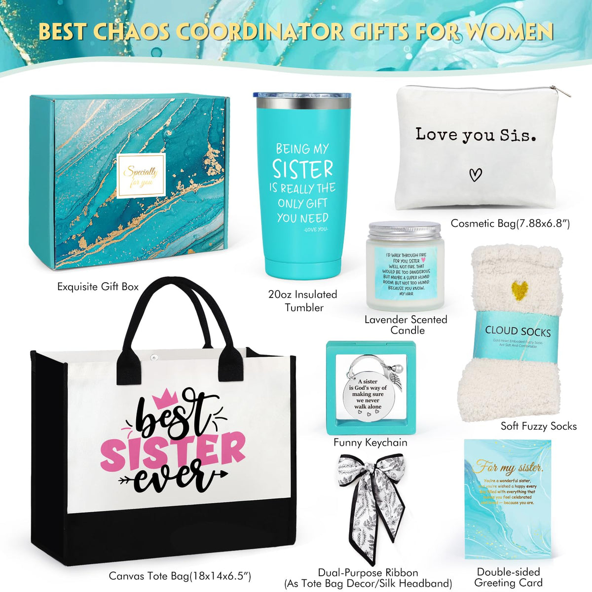 Suhctuptx 'Best Sister Ever' greeting card for heartfelt messages