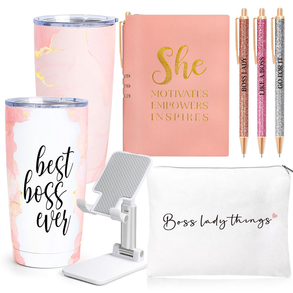 Suhctuptx Boss Lady tumbler shown with pink accent and everyday-use appeal for busy days.