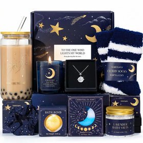 Suhctuptx Galaxy Glass Cup with starry design for elegant daily beverages.