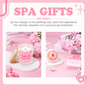 Suhctuptx lavender scented candle creates a calming mood at home.