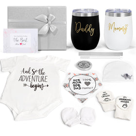 Suhctuptx new mom gift tumbler set grey for on-the-go hydration during late pregnancy