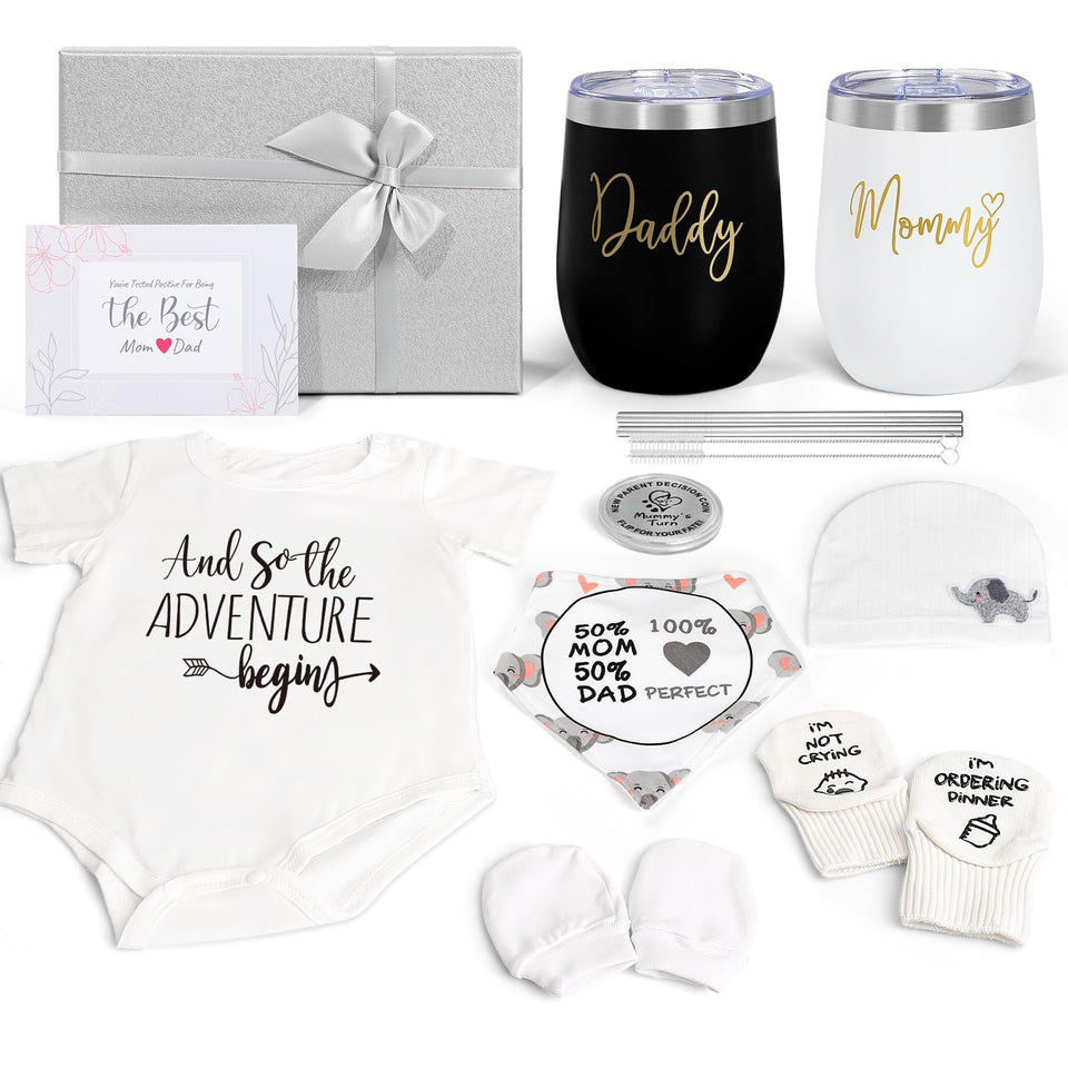 Suhctuptx new mom gift tumbler set grey for on-the-go hydration during late pregnancy