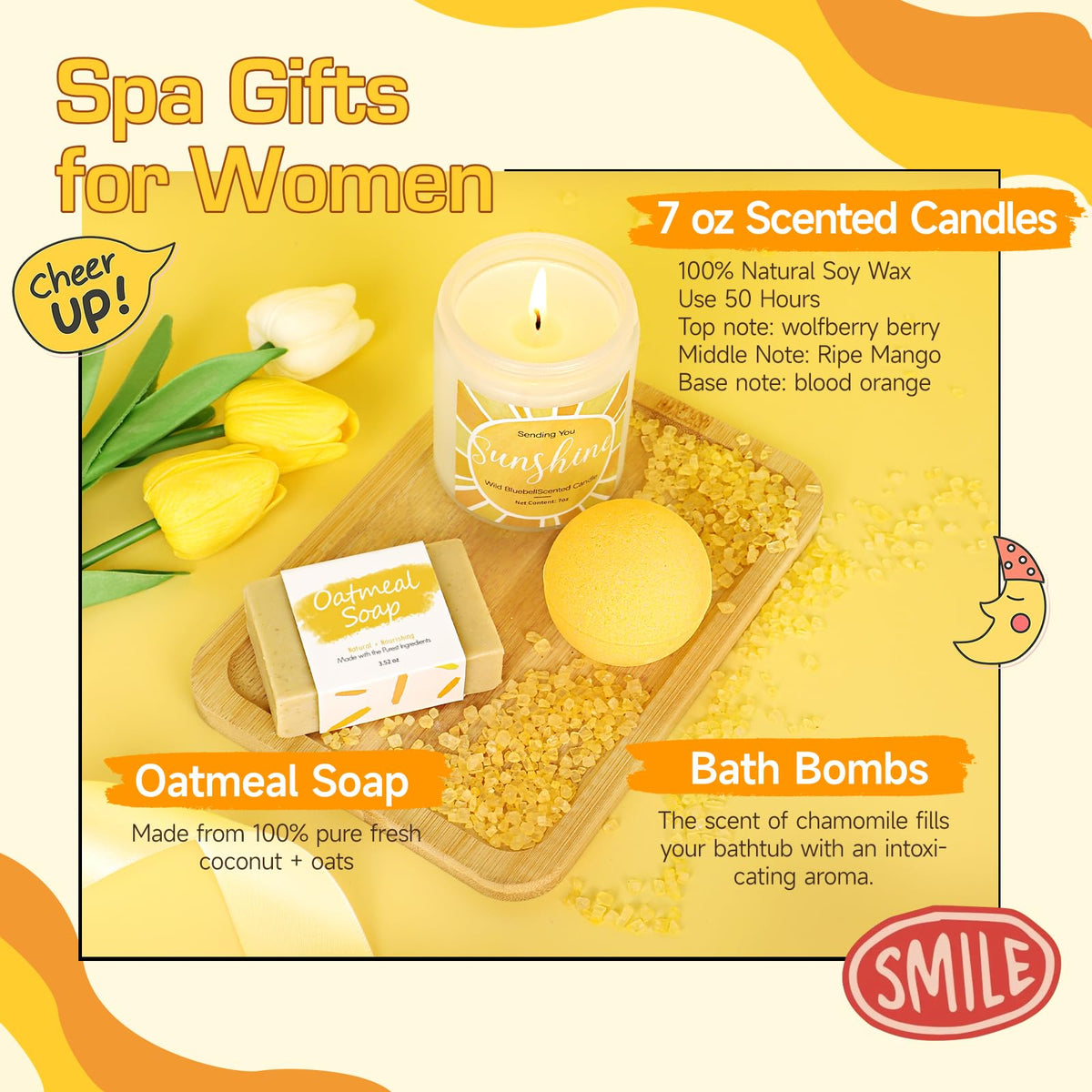 Suhctuptx oatmeal soap bar cleanses gently for daily use
