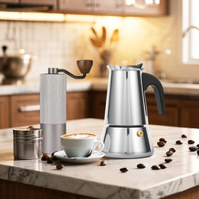 Suiitat Moka Pot brew release during pouring steam