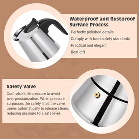 Suiitat Moka Pot steel texture close-up highlights durable coating