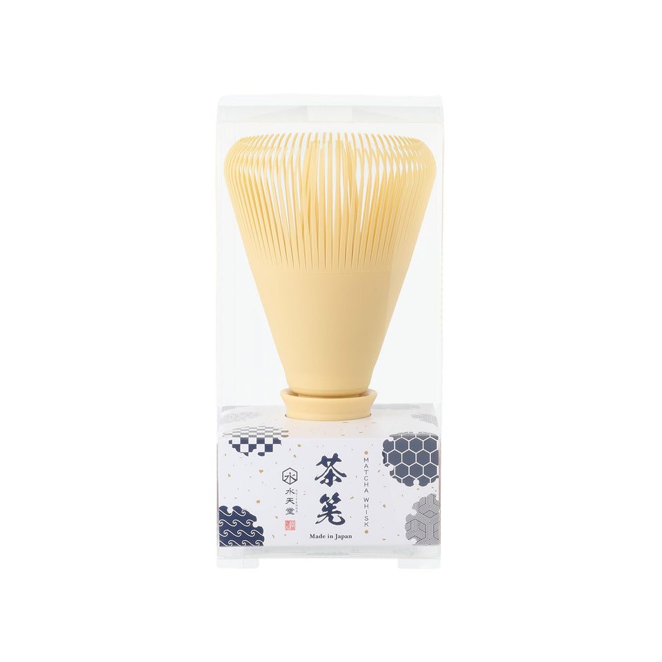 SUITENDO Resin Matcha Whisk anti-drip handle for clean serving.