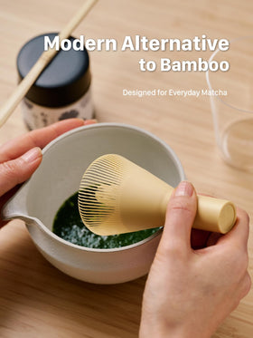 SUITENDO Resin Matcha Whisk durable PP material resists bending.
