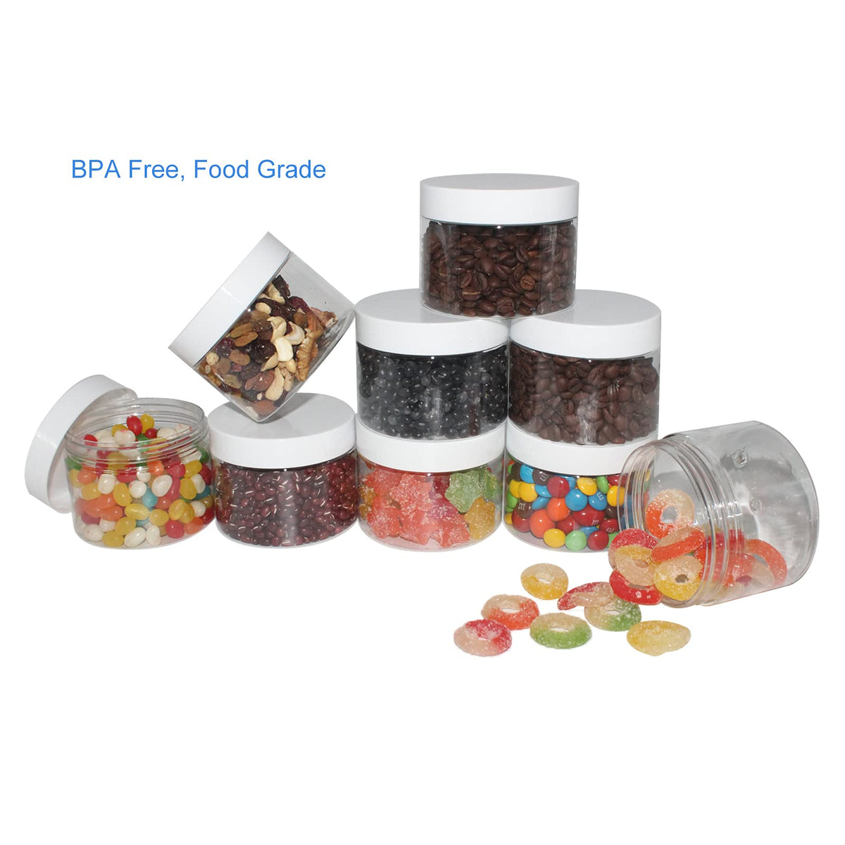 Suituts wide-mouth jars with screw lids for easy filling and access