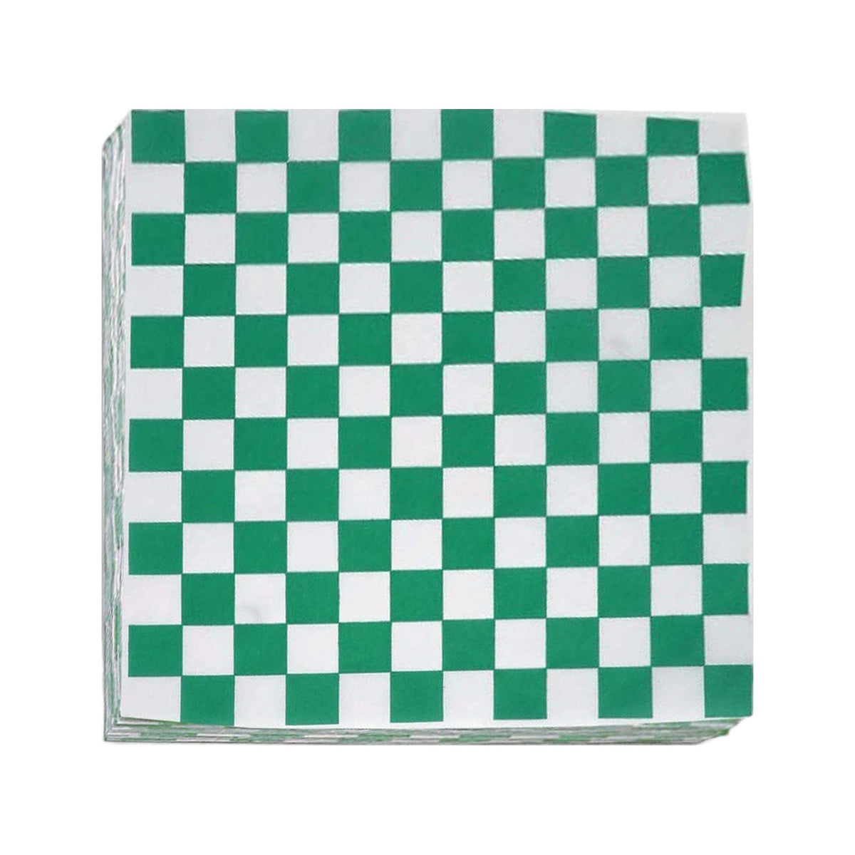 Suiwen green and white checkered deli paper for grease resistance and easy wraps.