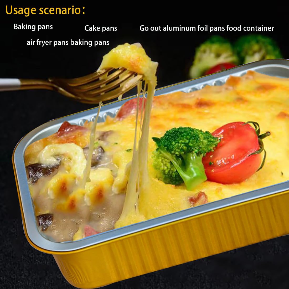 SuiXinCook heavy-duty 2lb foil pan, sturdy for casseroles and leftovers.