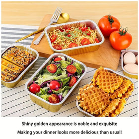SuiXinCook reusable eco-friendly foil pan with lid.