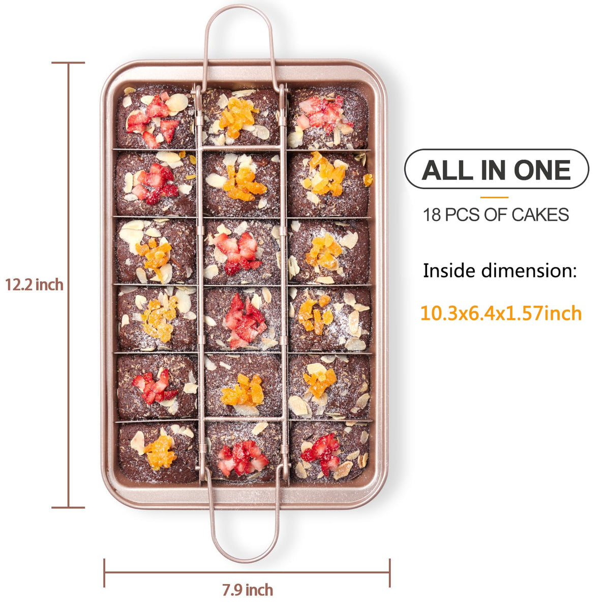 SUJUDE brownie pan in dishwasher-safe design for quick cleanup