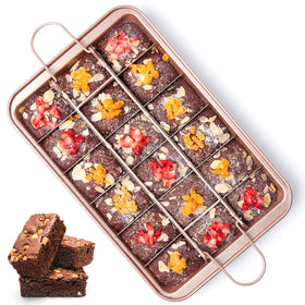 SUJUDE brownie pan with divider for evenly sliced brownies