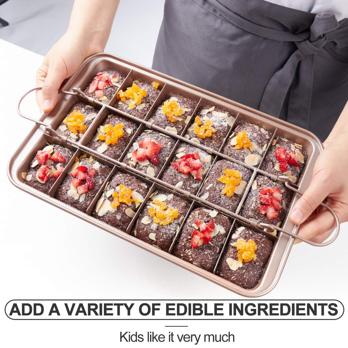 SUJUDE brownie pan used for mini cakes and small portions