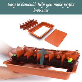 SUJUDE non-stick carbon steel brownie pan for easy release.