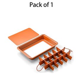SUJUDE platinum-coated brownie pan delivers smooth release and durability.