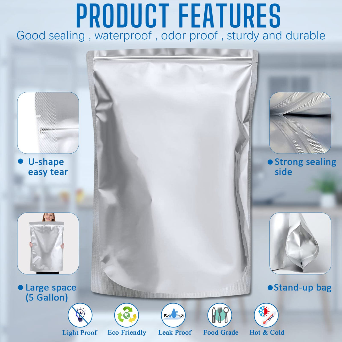 Sukerle heat-seal compatible Mylar bags provide airtight storage.