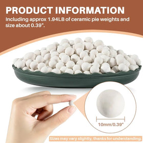 Sukh pie weights ceramic baking-beads keep crust flat at high heat.