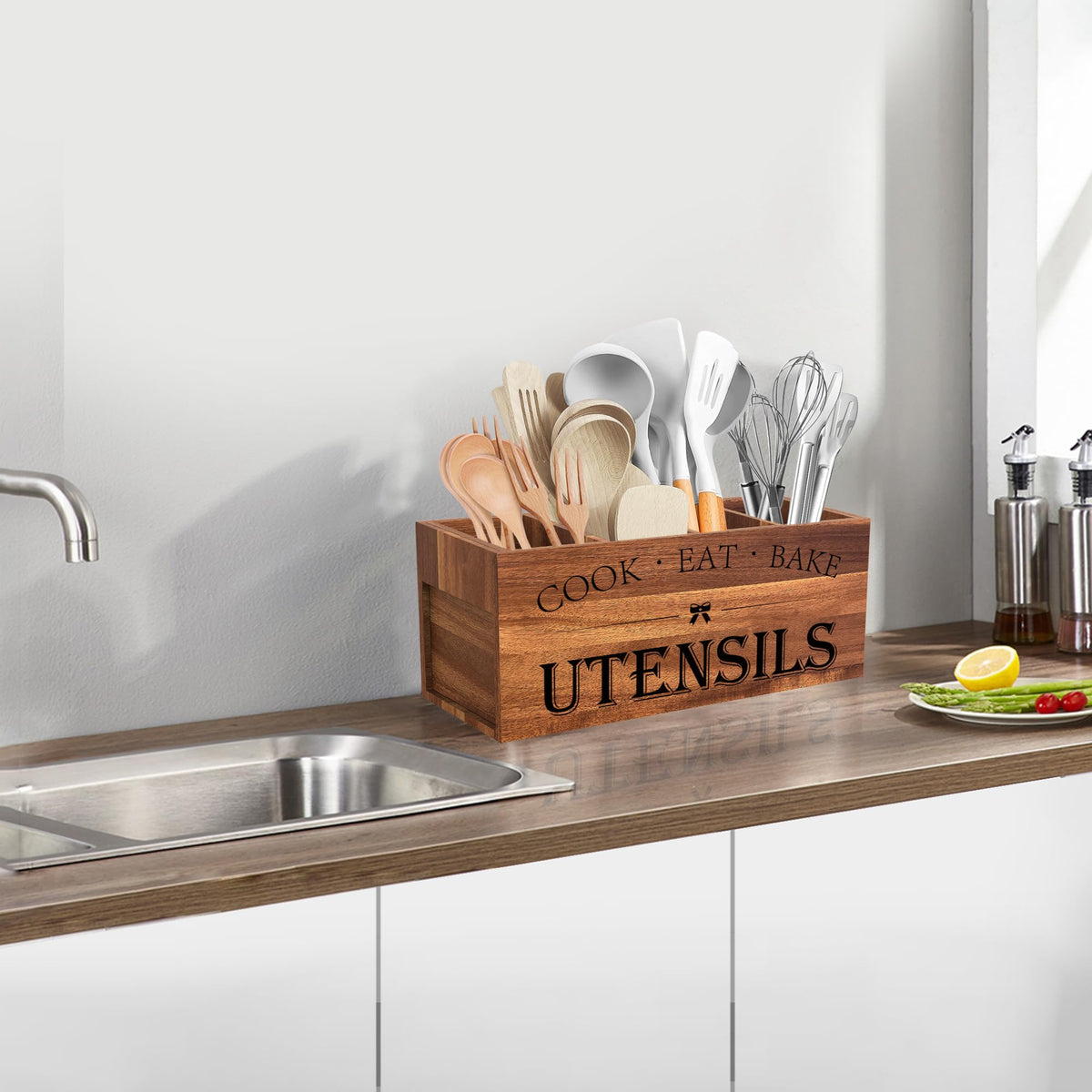 Suli acacia wood giftable kitchen decor adds a warm touch to any home