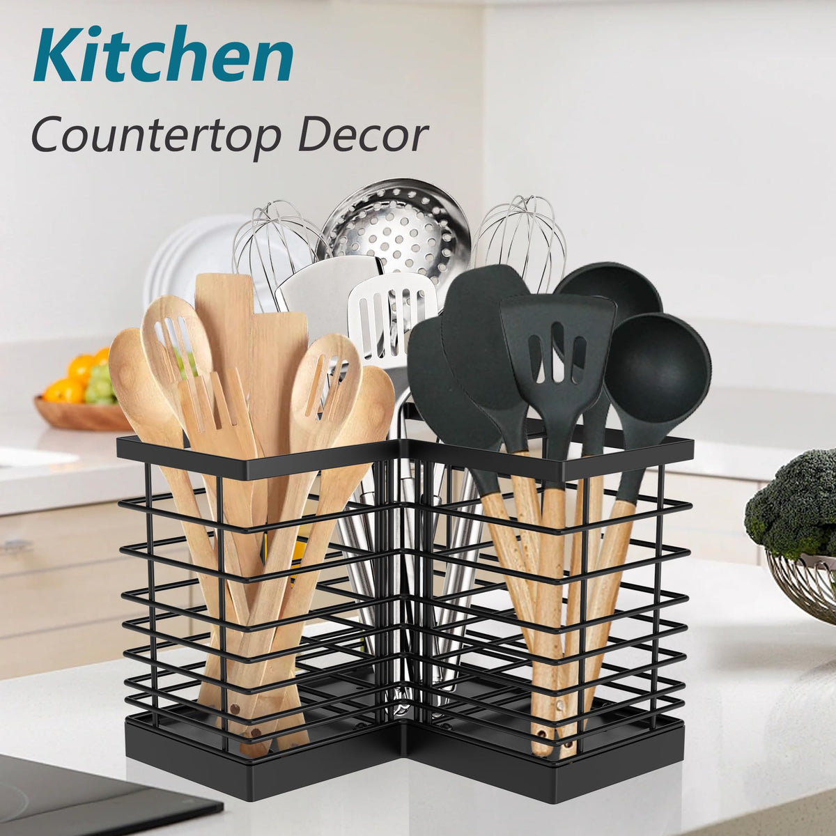 Suli compact countertop storage keeps utensils within reach