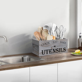 Suli modern rustic kitchen decor holder adds warmth and organization