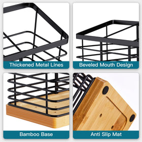 Suli four-compartment design separates spoons, spatulas, chopsticks, and more for easy access.