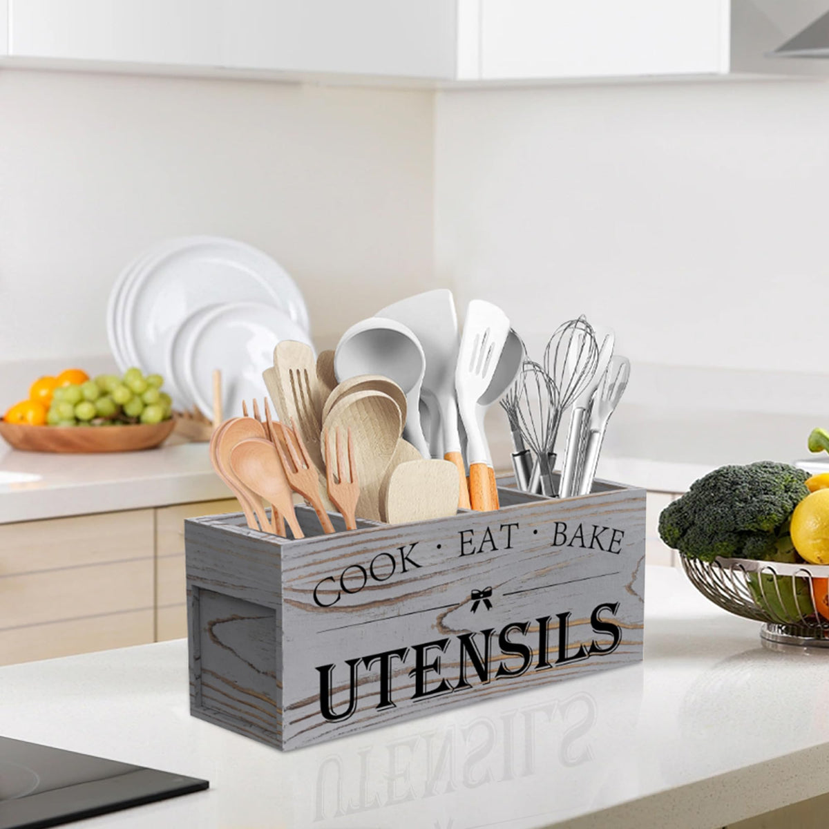 Suli spacious kitchen storage for spatulas and utensils within reach