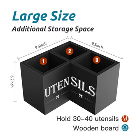 Suli triangle corner design keeps utensils neatly tucked against the wall for space saving.