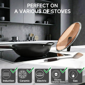 SUMEIGUAN induction-compatible base fits most stoves.