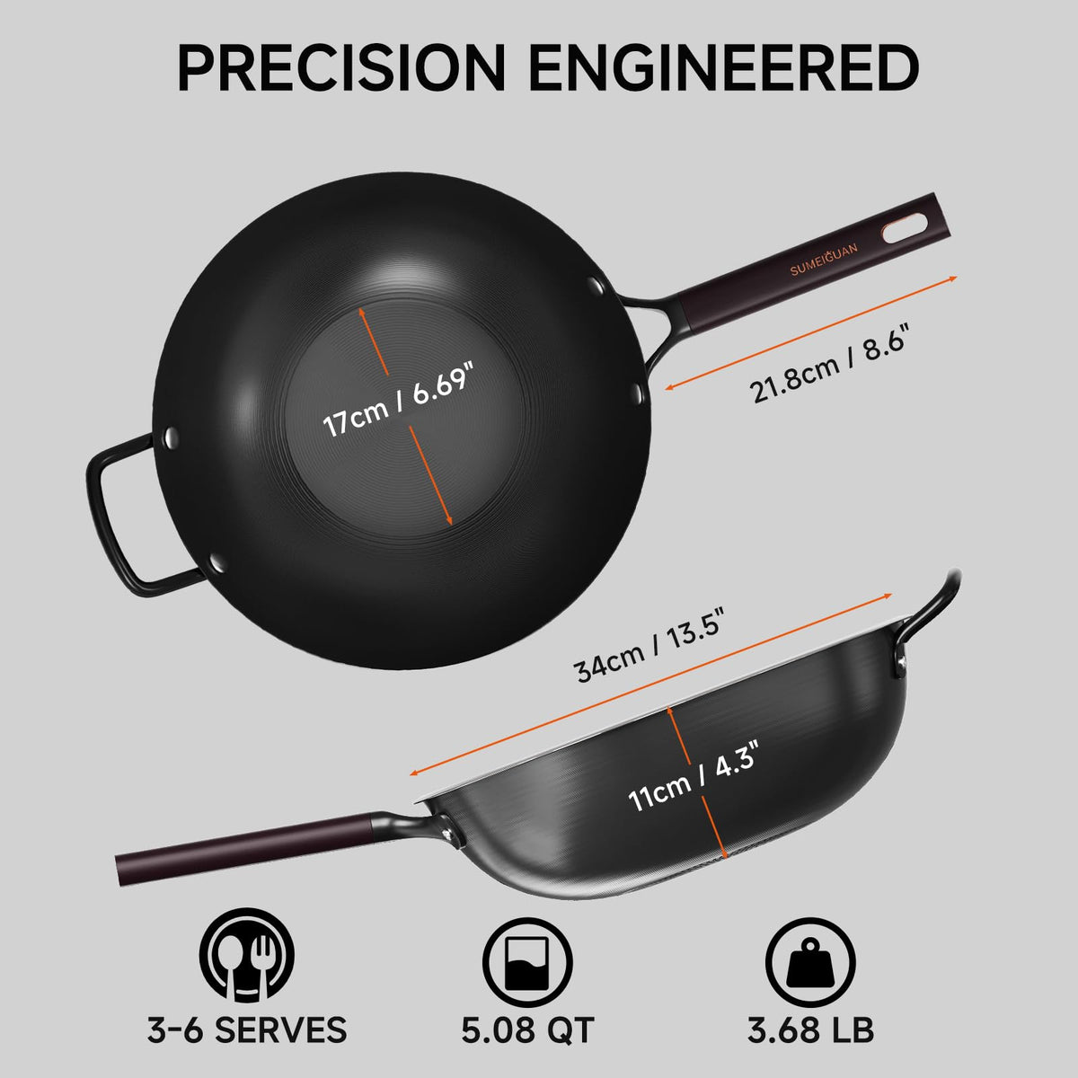 SUMEIGUAN nitrided nonstick coating resists rust and wear.